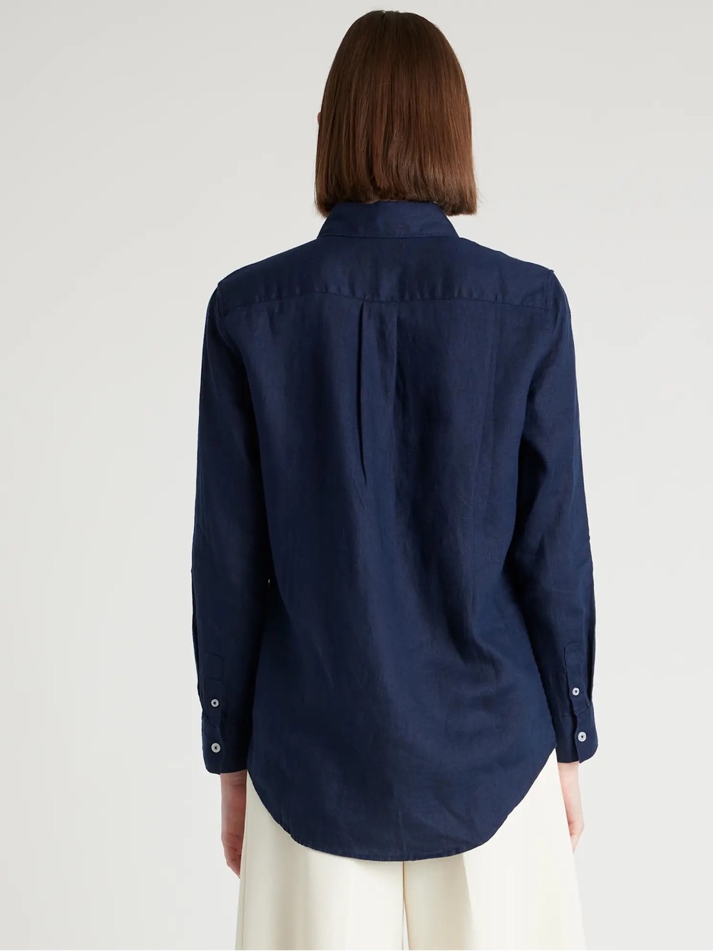 Quince 100% European Linen Long Sleeve Shirt in Deep Navy Size Medium EUC - Picture 2 of 10